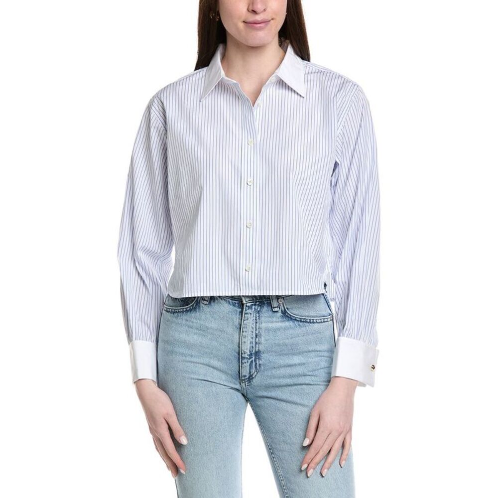 Frame Denim Womens  The Charles Shirt, Blue